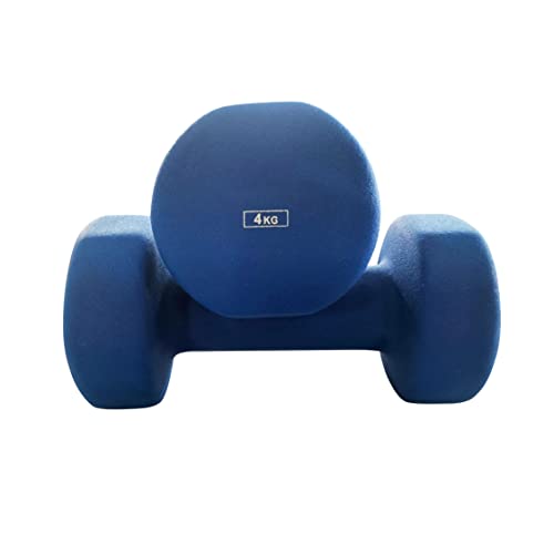 ANYTHING BASIC Ab. Neoprene Dumbbells of 8Kg (17.6LB) Includes 2 Dumbbells of 4Kg (8.8LB) | Blue | Material : Iron with NeopreneCoat | Exercise and Fitness Weights for Women and Men at Home/Gym von Nivia