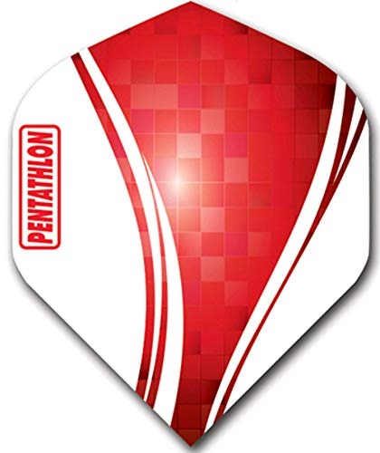 ABC Darts Flights - Pentathlon Wave Rot - 10 sätz (30 stück Dart Flights) von abcdarts