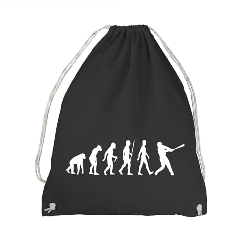 absenda Evolution Baseball Turnbeutel - Sport Schläger Ball Cricket Stadion Mensch Schwarz von absenda