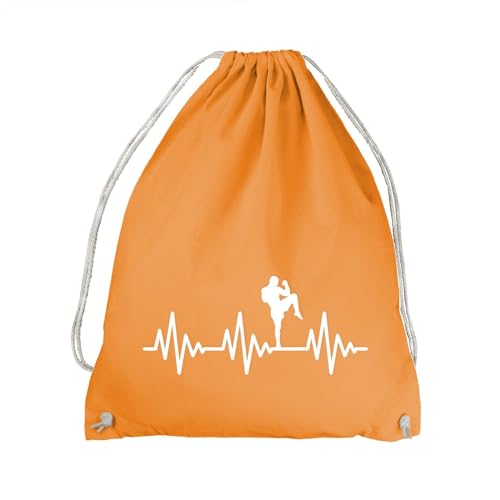 absenda Herzschlag Muay Thai Turnbeutel - EKG Boxen Kick Kampfsport MMA Fight Orange von absenda
