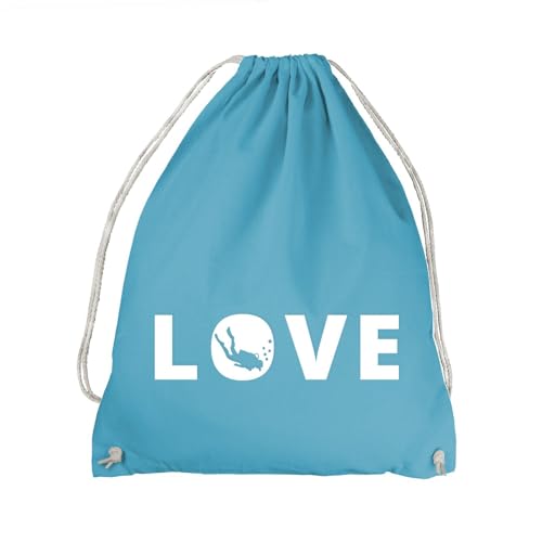 absenda Love Tauchen Turnbeutel - Wassersport Boat Sailing Liebe Hell Blau von absenda