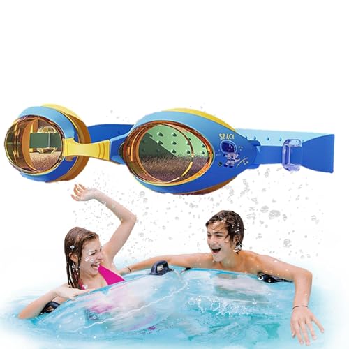 acime Schwimmbrillen für Kinder,Schwimmbrillen für Kinder - Weiche Silikon-High-Definition-Schwimmbrille für Kinder - Niedliche rutschfeste Wasserbrille, elastische, bequem sitzende Tauchausrüstung von acime