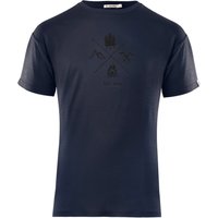 Aclima Lightwool Classic Tee X Print Herren T-Shirt dunkelblau Gr. L von aclima