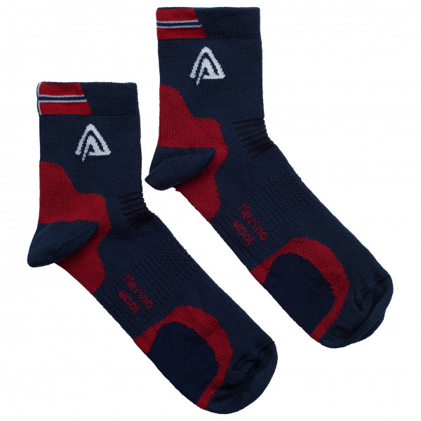 Aclima - Running Socks 2-Pack - Merinosocken Gr 32-35;36-39;40-43;44-48 blau;schwarz von aclima