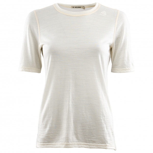 Aclima - Women's Lightwool Undershirt Tee - Merinounterwäsche Gr L grau/weiß von aclima