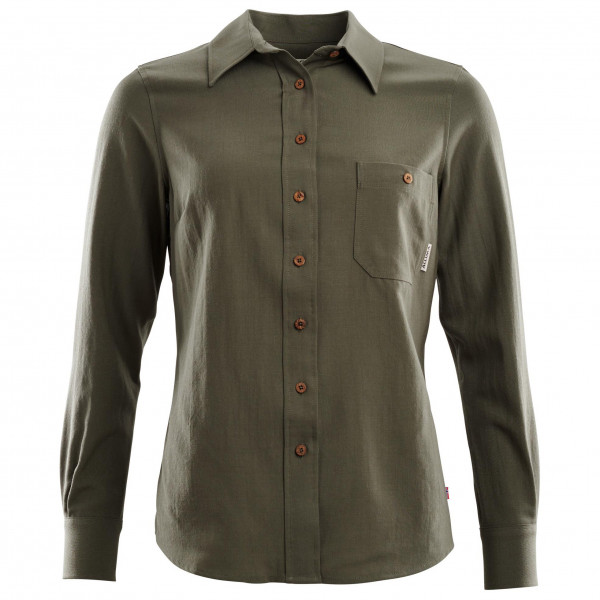 Aclima - Women's Meander Tie Front Shirt - Bluse Gr XL braun/oliv von aclima