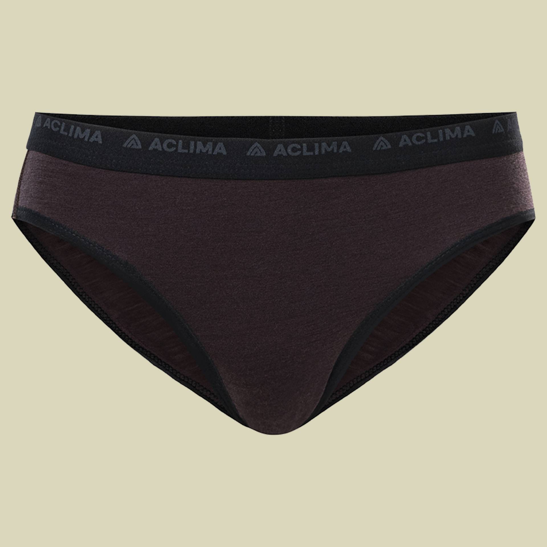 LightWool Briefs Women lila XL - chocolate plum von aclima