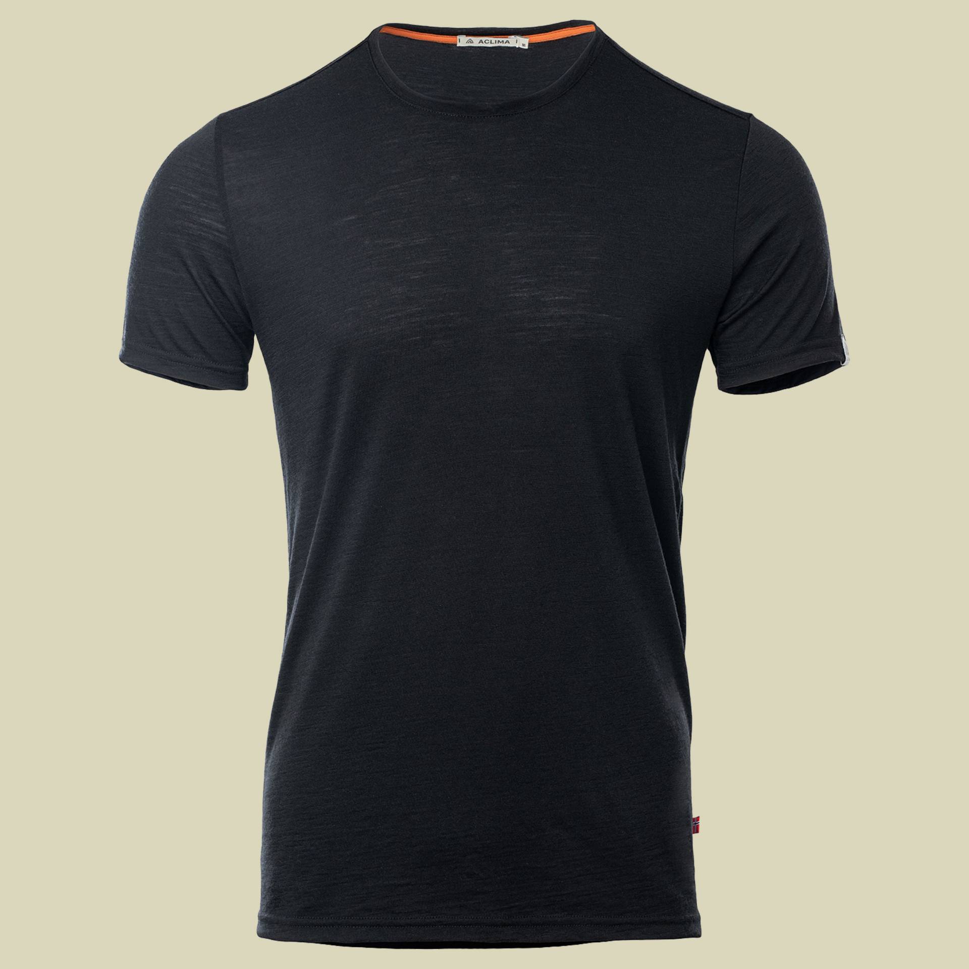 LightWool T-Shirt Men schwarz M - jet black von aclima