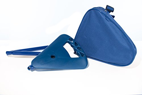 Faltbarer Sitzstock mit Tasche extra kurz Stocklänge 82 cm Farbe blau von activera