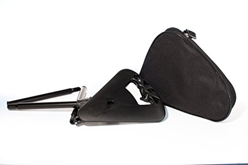 Sitzstock schwarz faltbar mit Tasche extra kurz mit extra breitem Antirutschfuss von activera