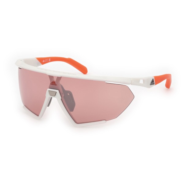 adidas eyewear - SP0071 Mirror Cat. 2 + Spare Lens Cat. 0 - Fahrradbrille rosa/weiß von adidas Eyewear