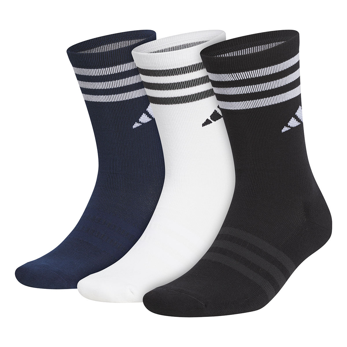 adidas Golf Men's Crew Socks 3 Pair Pack, Mens, Navy/white/black, 8.5-11 | American Golf von adidas Golf
