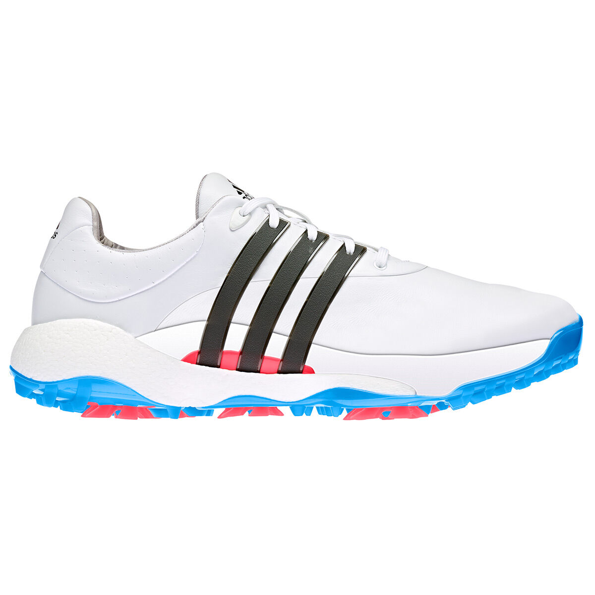 adidas Golf Tour360 Mens White, Black and Blue Waterproof 22 Regular Fit Golf Shoes, Size: 7 | American Golf von adidas Golf