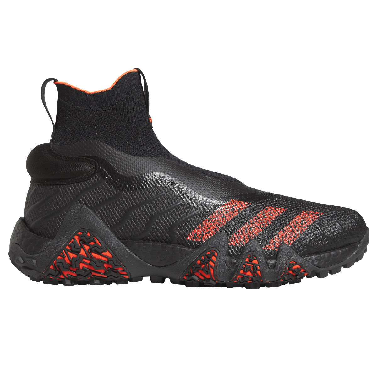 adidas Men's Codechaos Laceless PRIMEKNIT BOOST Waterproof Spikeless Golf Shoes, Mens, Black/red/grey, 10 | American Golf von adidas Golf
