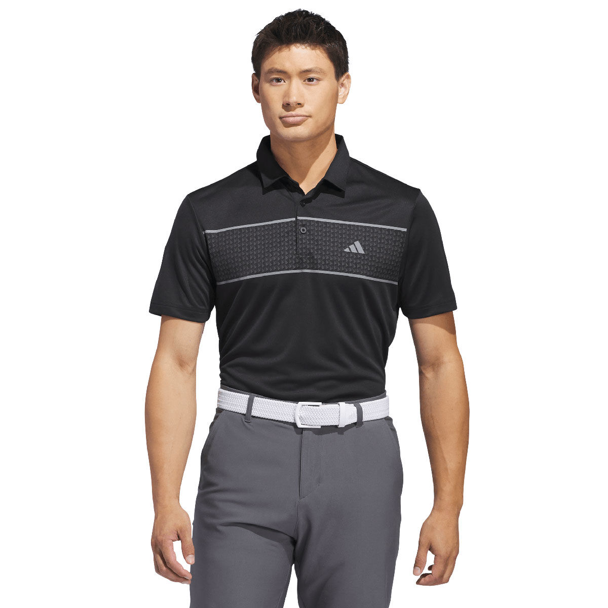 adidas Men's Core Chest Stripe Golf Polo Shirt, Mens, Black, Medium | American Golf von adidas Golf