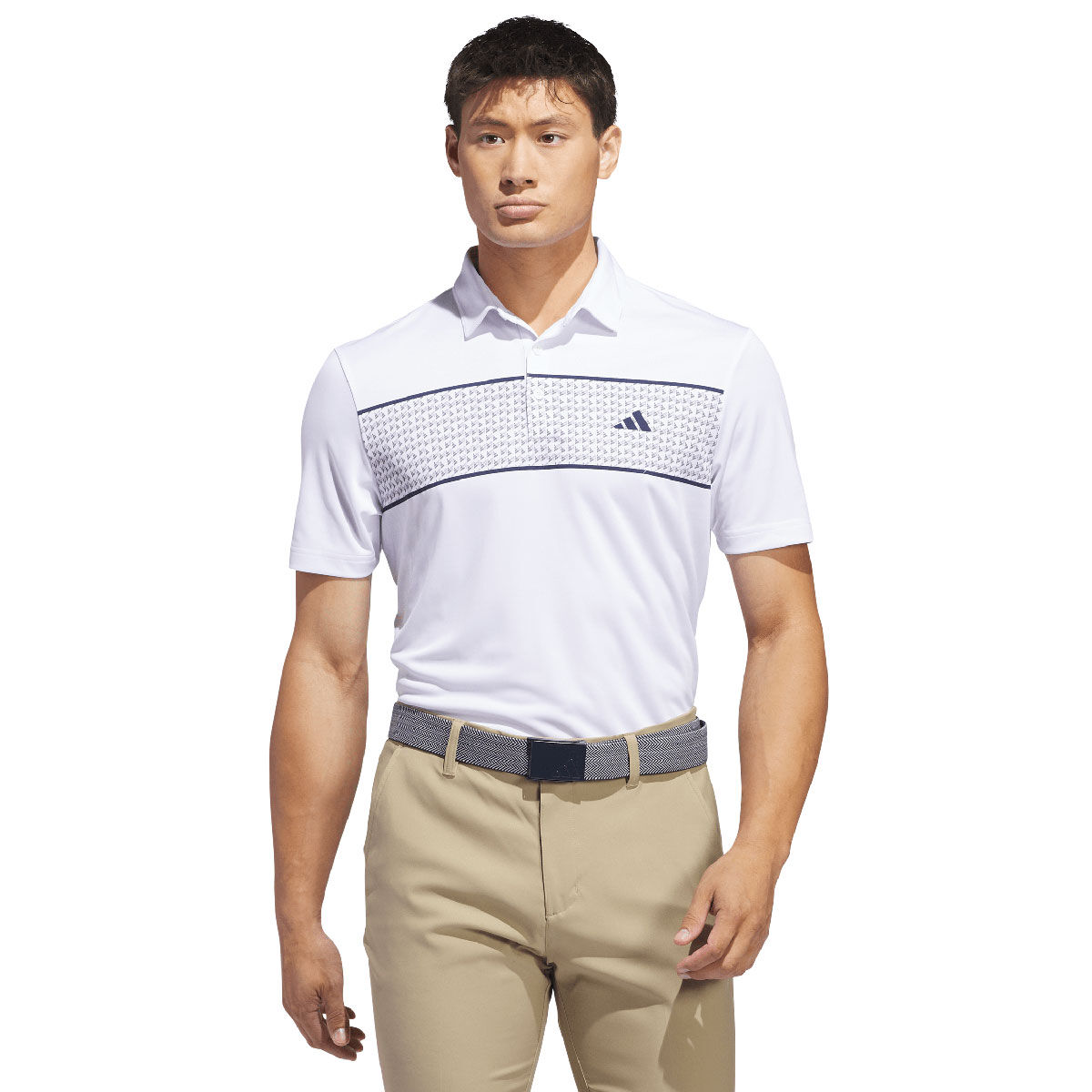 adidas Men's Core Chest Stripe Golf Polo Shirt, Mens, White, Xxl | American Golf von adidas Golf