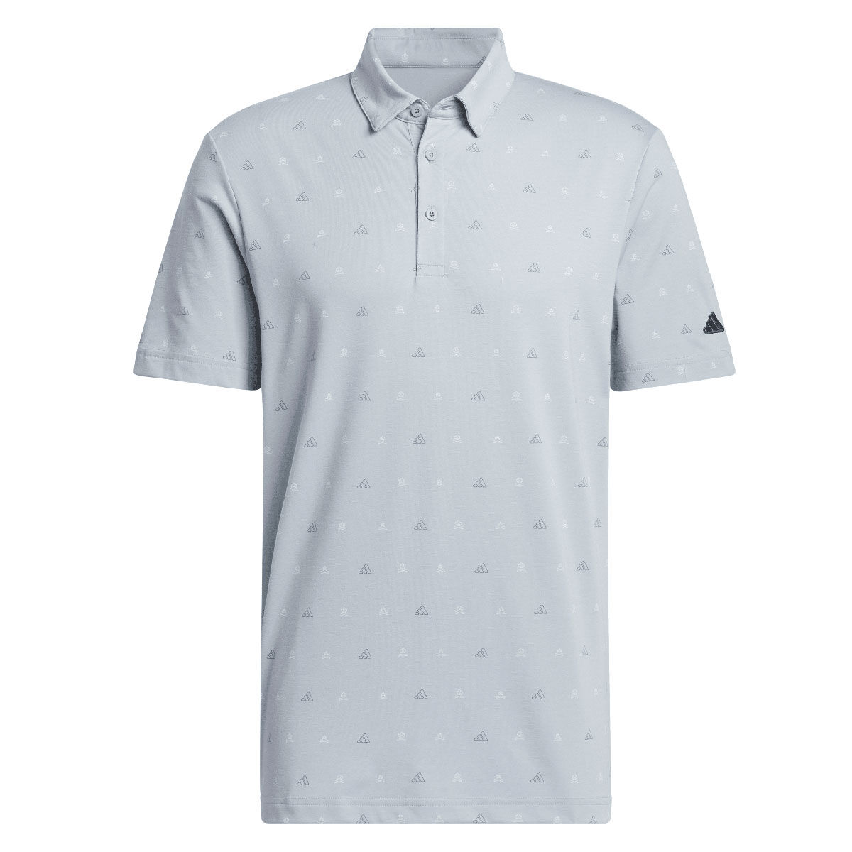 adidas Men's Go-To Print Golf Polo Shirt, Mens, Light grey, Large | American Golf von adidas Golf