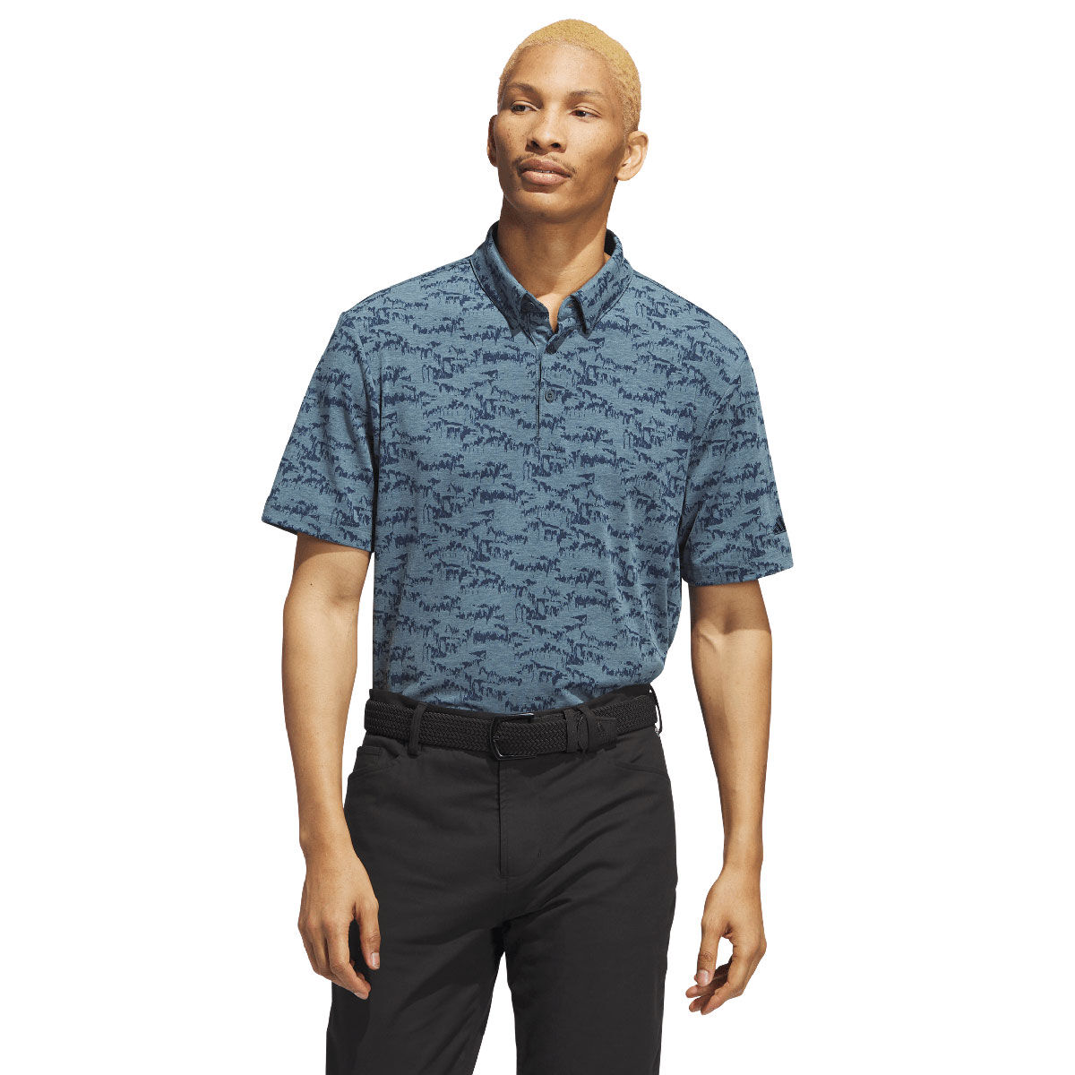 adidas Men's Go-To Printed Golf Polo Shirt, Mens, Arctic night, Small | American Golf von adidas Golf