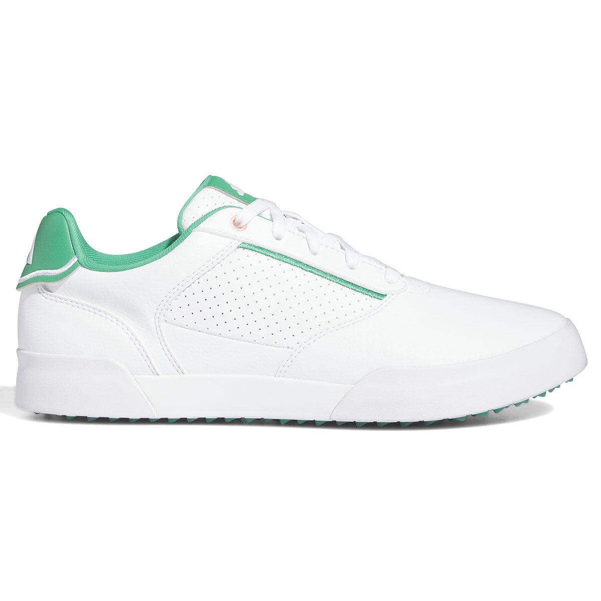 adidas Men's Retrocross Waterproof Spikeless Golf Shoes, Mens, White/court green/coral fusion, 7 | American Golf - Father's Day Gift von adidas Golf