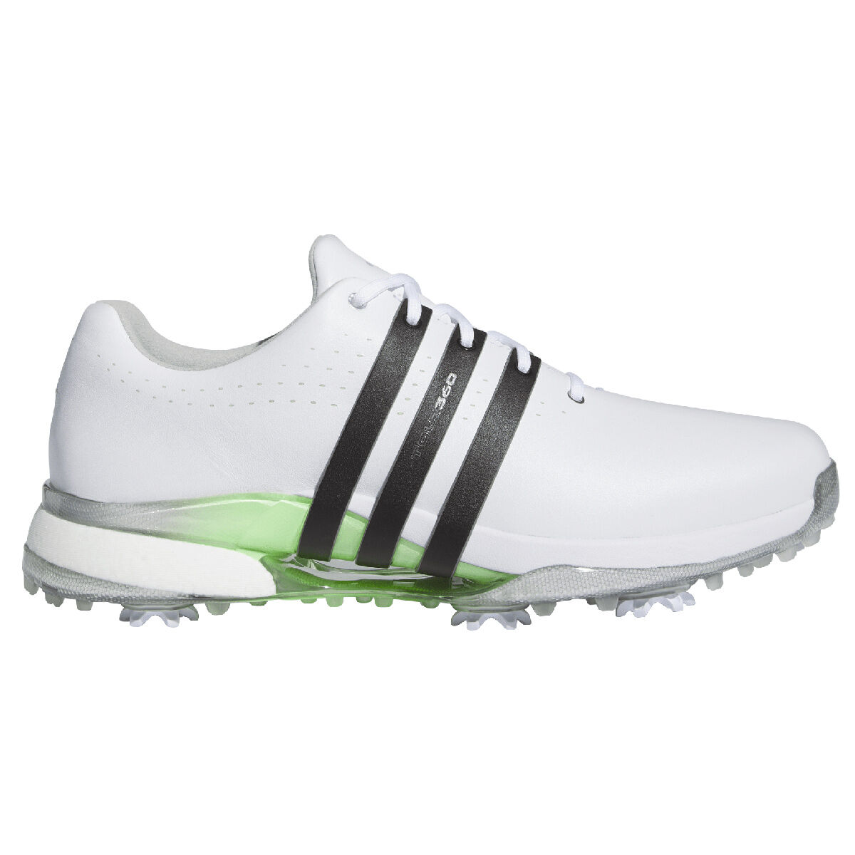 adidas Men's Tour 360 24 Golf Shoes, Mens, White/core black/green spark, 11 | American Golf von adidas Golf