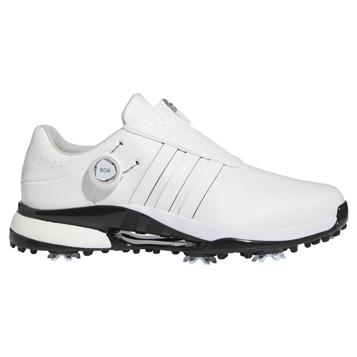 adidas Men's Tour360 24 BOA Boost Waterproof Spiked Golf Shoes, Mens, White/white/black, 7 | American Golf von adidas Golf