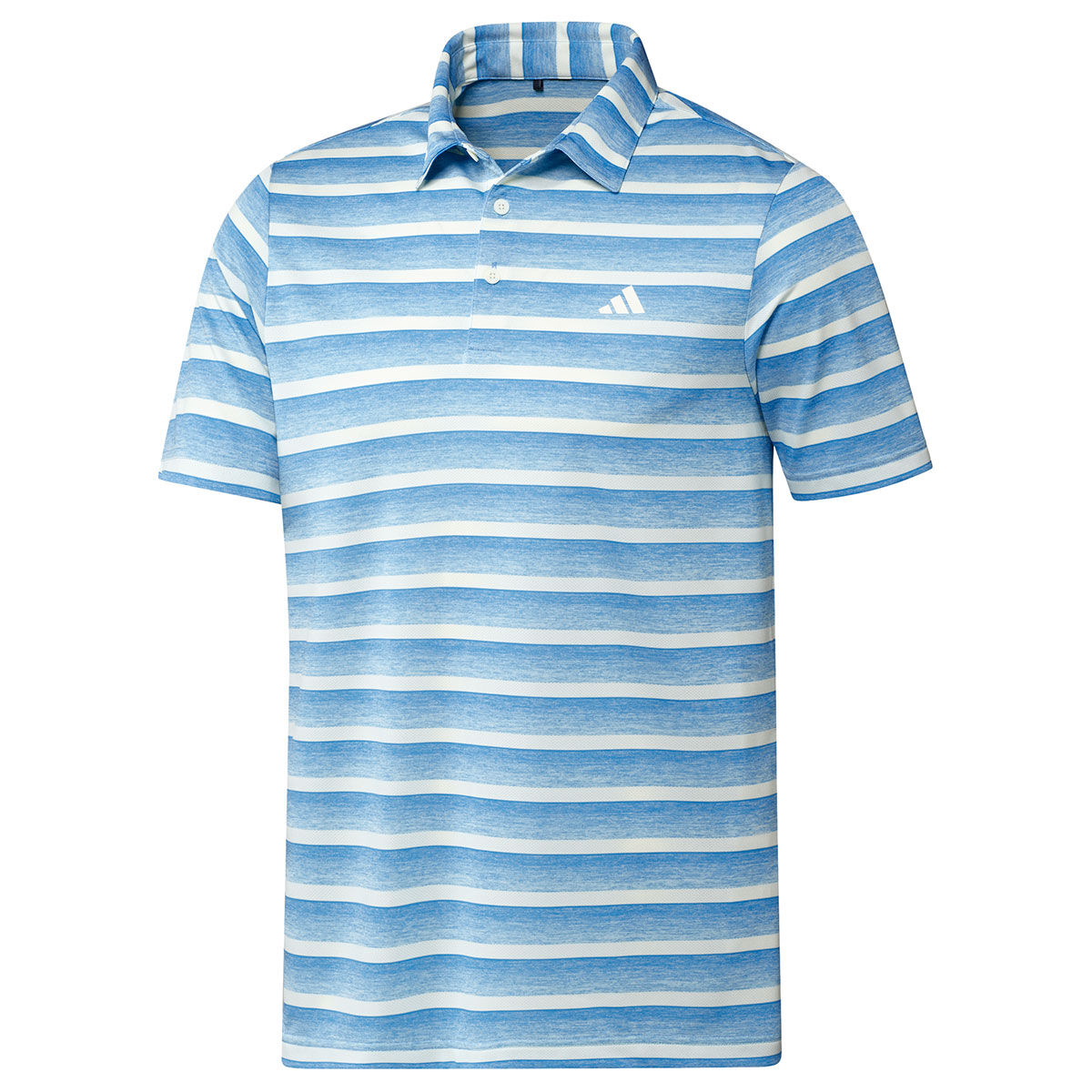 adidas Men's Two Colour Stripe Golf Polo Shirt, Mens, Semi blue burst/ivory, Medium | American Golf von adidas Golf