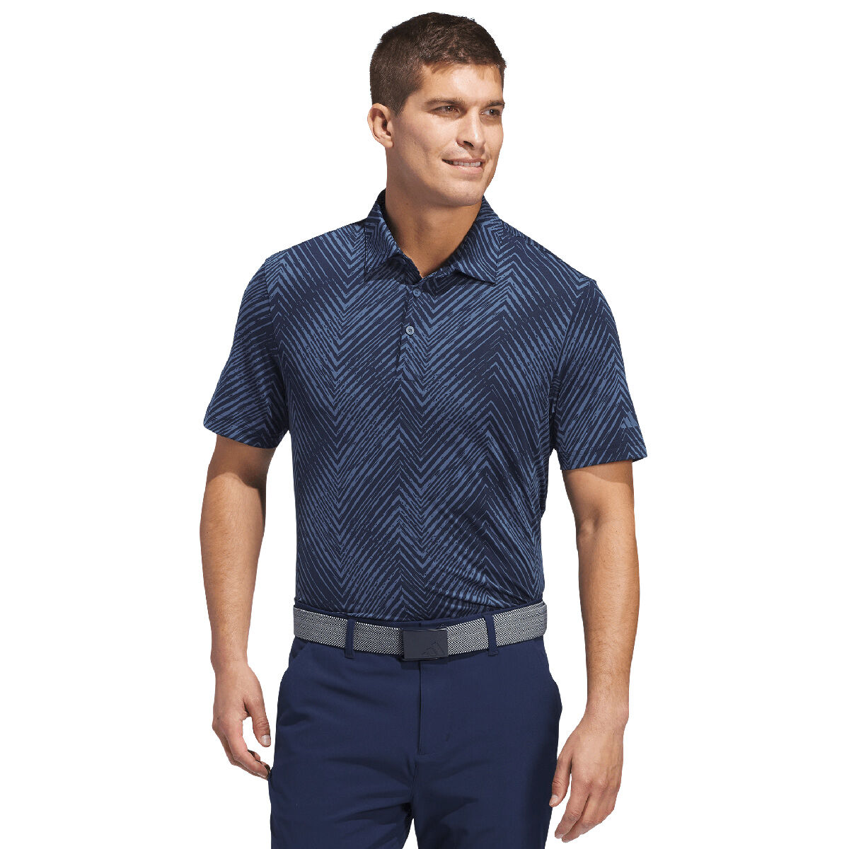 adidas Men's Ultimate365 All-Over Print Golf Polo Shirt, Mens, Collegiate navy, Large | American Golf von adidas Golf