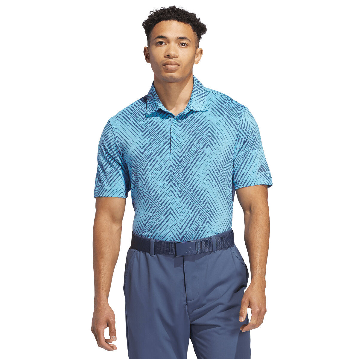 adidas Men's Ultimate365 All-Over Print Golf Polo Shirt, Mens, Semi blue burst/preloved ink, Medium | American Golf von adidas Golf