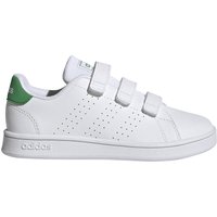 adidas Advantage Court Hook-and-Loop Sneaker Kinder 01F7 - ftwwht/green/cblack 28 von adidas Sportswear
