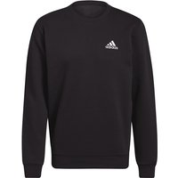 adidas Essentials Fleece Sweatshirt Herren 095A - black/white L von adidas Sportswear