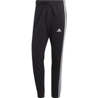 adidas Essentials French Terry 3-Streifen Trainingshose Herren 000 - black/white S von adidas Sportswear