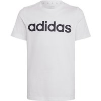 adidas Essentials Linear Logo Cotton T-Shirt Kinder 001A - white/black 140 von adidas Sportswear