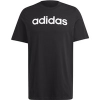 adidas Essentials Single Jersey Linear Embroidered Logo T-Shirt Herren 095A - black 3XL von adidas Sportswear