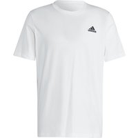 adidas Essentials Single Jersey T-Shirt Herren 001A - white M von adidas Sportswear