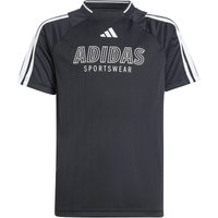 adidas House of Tiro T-Shirt Kinder JI6178 - black/white 152 von adidas Sportswear