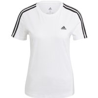 adidas LOUNGEWEAR Essentials Slim T-Shirt Damen 001A - white/black XS von adidas Sportswear