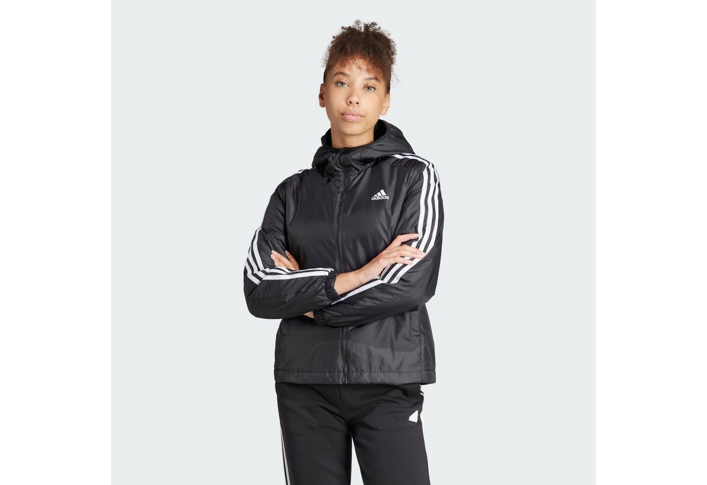 adidas Sportswear Funktionsjacke ESSENTIALS 3-STREIFEN INSULATED HOODED JACKE von adidas Sportswear