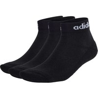 3er Pack adidas Linear Cushioned Ankle Socken 095A - black/white 31-33 von adidas performance