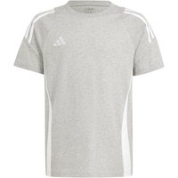 adidas Tiro24 Sweat Fußball-Trainingsshirt Kinder 83F7 - mgreyh/white 128 von adidas performance