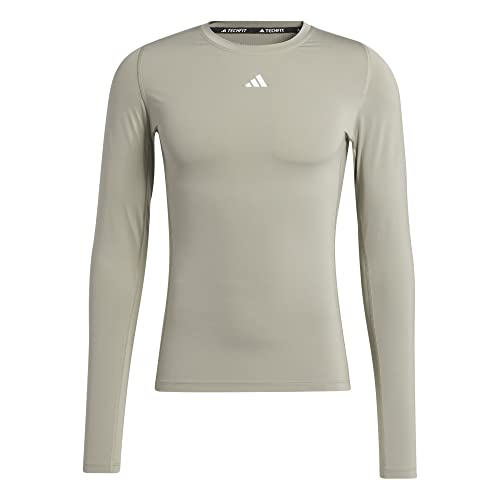 ADIDAS Herren TF LS Tee T-Shirt, Silver Pebble, XS von adidas