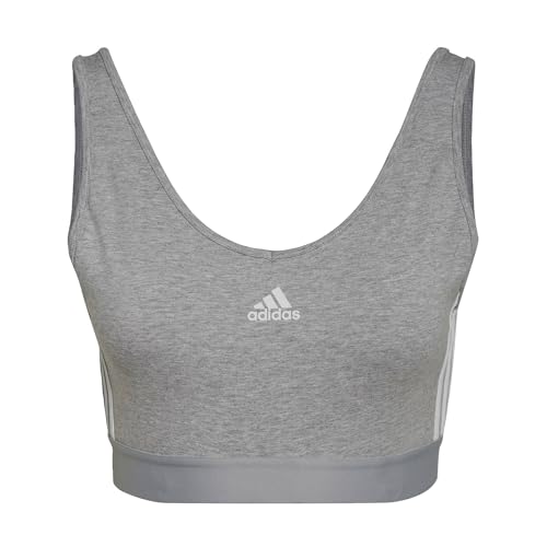 Adidas 3S Bra Mgreyh/White XS von adidas