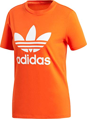 Adidas Damen Trefoil Tee T-Shirt, orange, 36 von adidas
