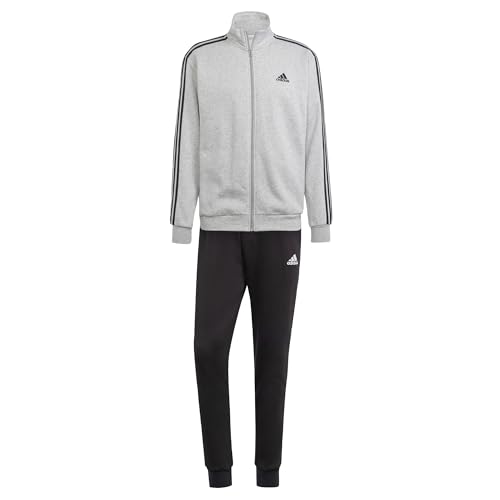 Adidas Herren Basic 3-Streifen Fleece Trainingsanzug, XL groß von adidas