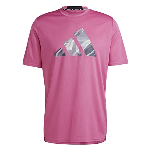 Adidas Herren T-Shirt (Short Sleeve) D4M HIIT Gf Tee, Preloved Fuchsia/Black, IB7922, M von adidas