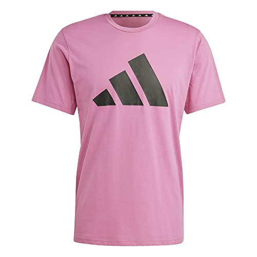 Adidas Herren T-Shirt (Short Sleeve) Tr-Es Fr Logo T, Preloved Fuchsia/Black, IC1218, L von adidas