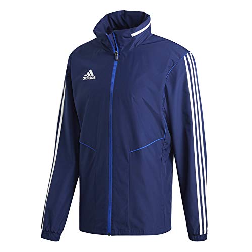 Adidas Herren TIRO 19 All-Weather Wasserabweisende Jacke, Dark Blue/White, S von adidas