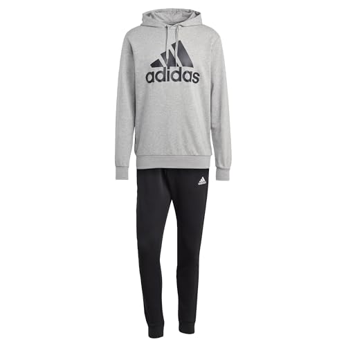 Adidas Herren Trainingsanzug M Bl Ft Hd Ts, Medium Grey Heather/Black/Black/White, IC6749, XS von adidas