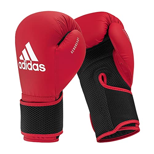 Adidas Hybrid 25 Boxhandschuhe in Rot, 237 g, PU-Trainingshandschuhe, ideal für Taschenarbeiten, Sparring und Pads von adidas