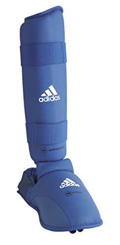 adidas Karate Schienbein und Spannschützer / Fuß Schoner blau, 2 Stück, Gr. XL von adidas