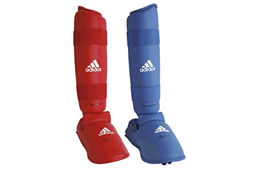 Adidas Martial Arts WKF Karate Schienbein und abnehmbarer Spann Pads, rot, M von adidas
